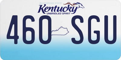 KY license plate 460SGU