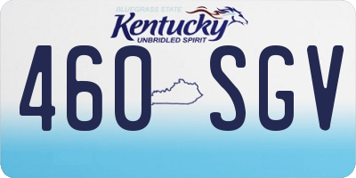 KY license plate 460SGV
