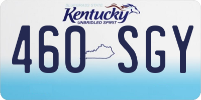 KY license plate 460SGY