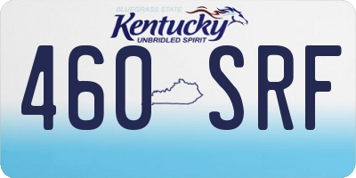 KY license plate 460SRF