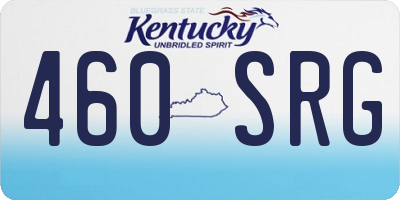 KY license plate 460SRG