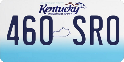 KY license plate 460SRO