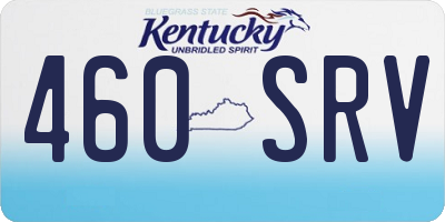 KY license plate 460SRV