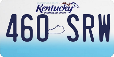 KY license plate 460SRW