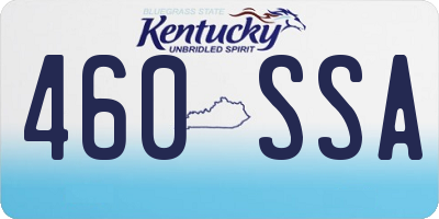 KY license plate 460SSA