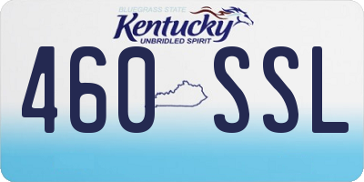 KY license plate 460SSL