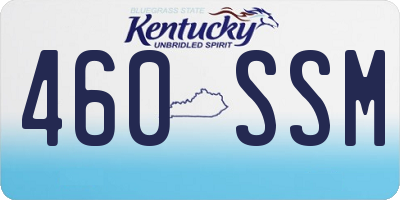 KY license plate 460SSM