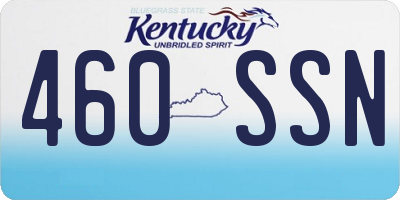 KY license plate 460SSN