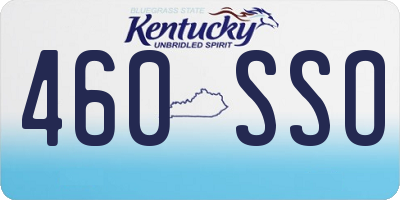KY license plate 460SSO