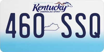 KY license plate 460SSQ
