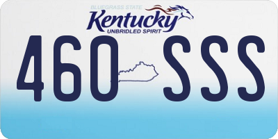 KY license plate 460SSS