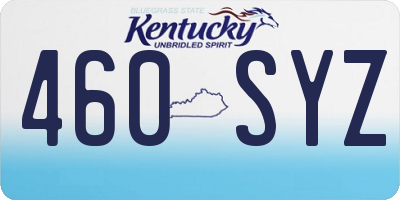 KY license plate 460SYZ