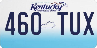 KY license plate 460TUX