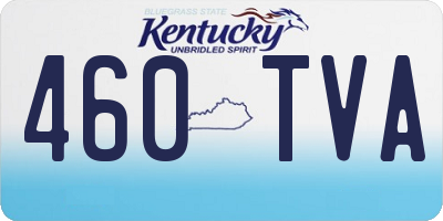 KY license plate 460TVA