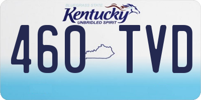 KY license plate 460TVD