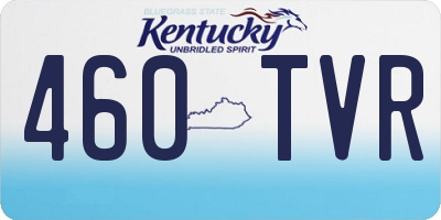 KY license plate 460TVR