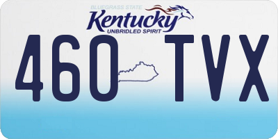 KY license plate 460TVX