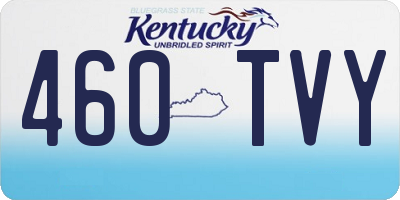 KY license plate 460TVY