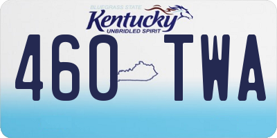 KY license plate 460TWA