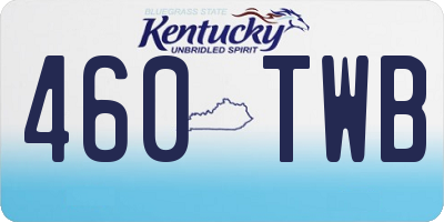KY license plate 460TWB