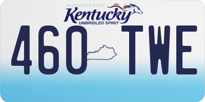 KY license plate 460TWE