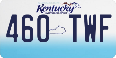 KY license plate 460TWF