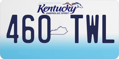 KY license plate 460TWL
