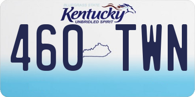 KY license plate 460TWN