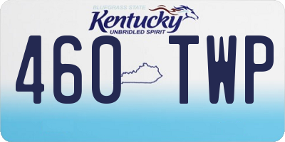 KY license plate 460TWP