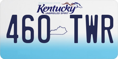 KY license plate 460TWR