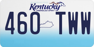 KY license plate 460TWW