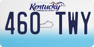 KY license plate 460TWY
