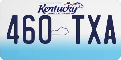 KY license plate 460TXA