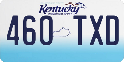 KY license plate 460TXD