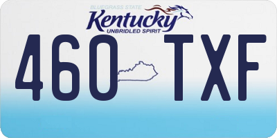 KY license plate 460TXF
