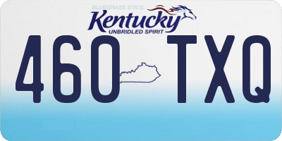 KY license plate 460TXQ
