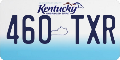 KY license plate 460TXR
