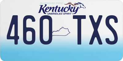 KY license plate 460TXS