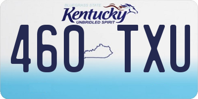 KY license plate 460TXU