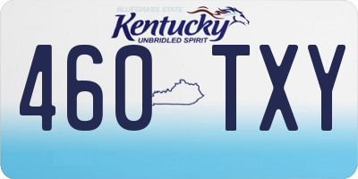 KY license plate 460TXY