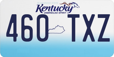 KY license plate 460TXZ