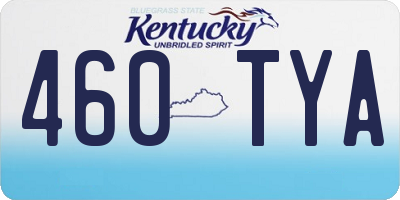 KY license plate 460TYA