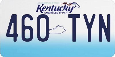KY license plate 460TYN