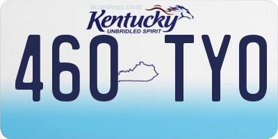 KY license plate 460TYO