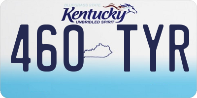 KY license plate 460TYR
