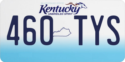 KY license plate 460TYS