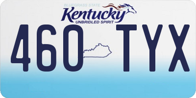 KY license plate 460TYX