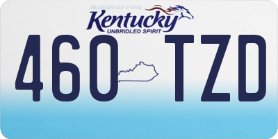 KY license plate 460TZD