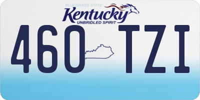 KY license plate 460TZI