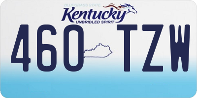KY license plate 460TZW